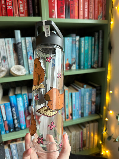 Capybara & Books Wasserflasche