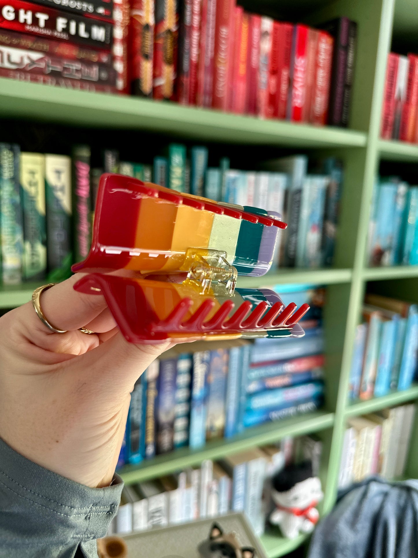 Bibliothèque arc-en-ciel Pince à cheveux