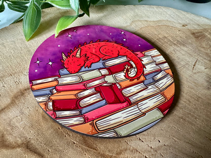Buchdrache Untersetzer