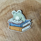 Froggie & Books Die Cut Sticker