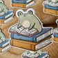 Froggie & Books Die Cut Sticker