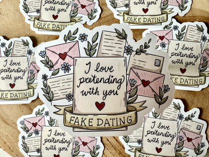 Fake Dating Die Cut Sticker