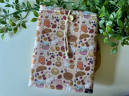 XL Bunnies & Baked Goods Booksleeve (Own Design)
