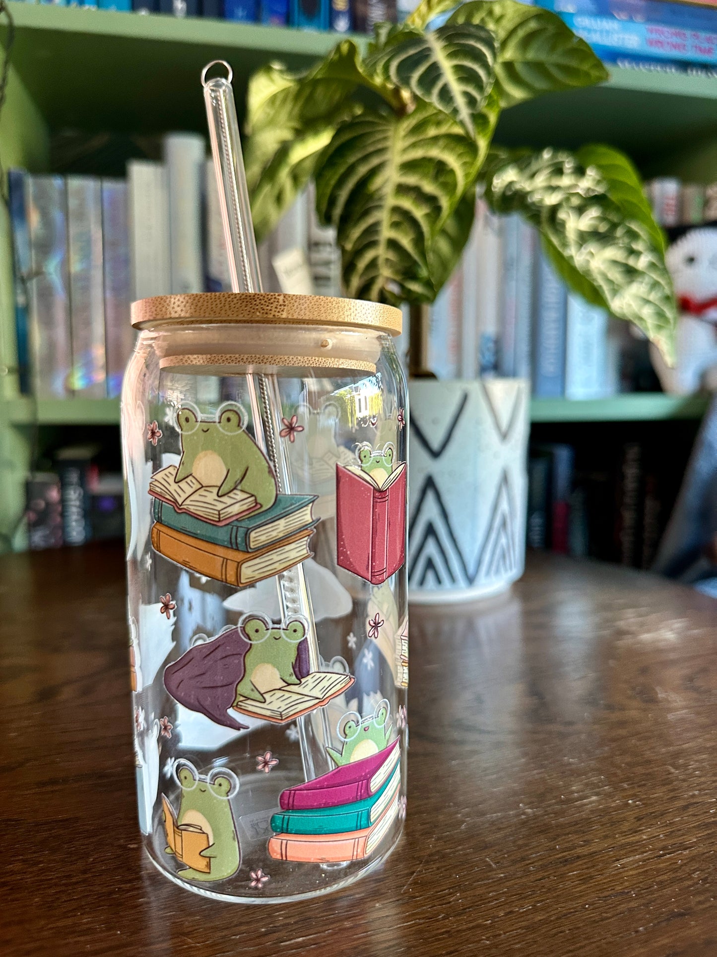 Froggie & Books Glazen Tumbler 