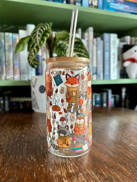 Woodland Autumn Glass Tumbler