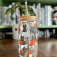 Black Cats & Pumpkins Glass Tumbler