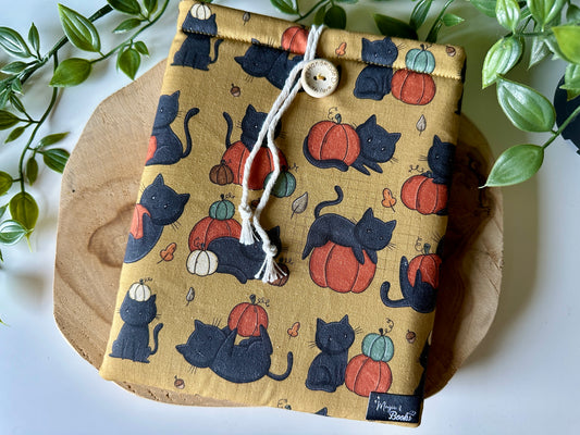 Housse de lecteur E-Reader Black Cat & Pumpkins (design personnel)
