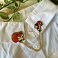 Fox & Mushroom Enamel Collar Pin