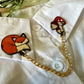 Fox & Mushroom Enamel Collar Pin