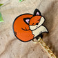 Fox & Mushroom Enamel Collar Pin