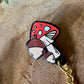 Fox & Mushroom Enamel Collar Pin