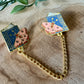 Moth & Book Enamel Collar Pin