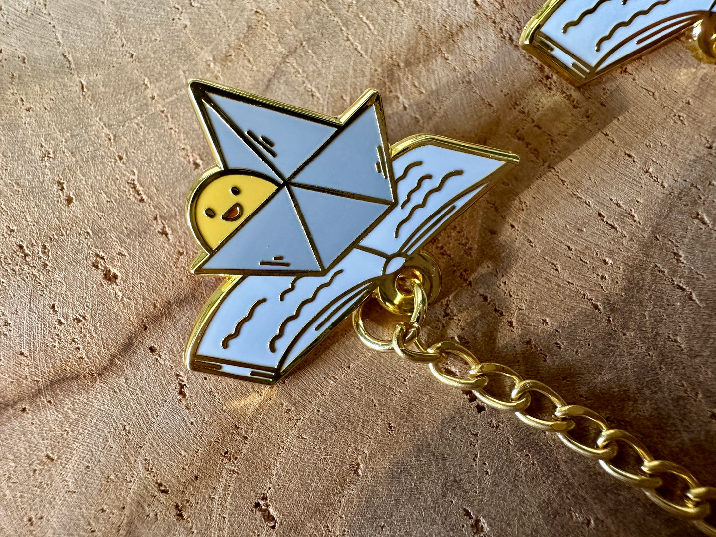 Paper Boat Enamel Collar Pin