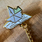 Paper Boat Enamel Collar Pin