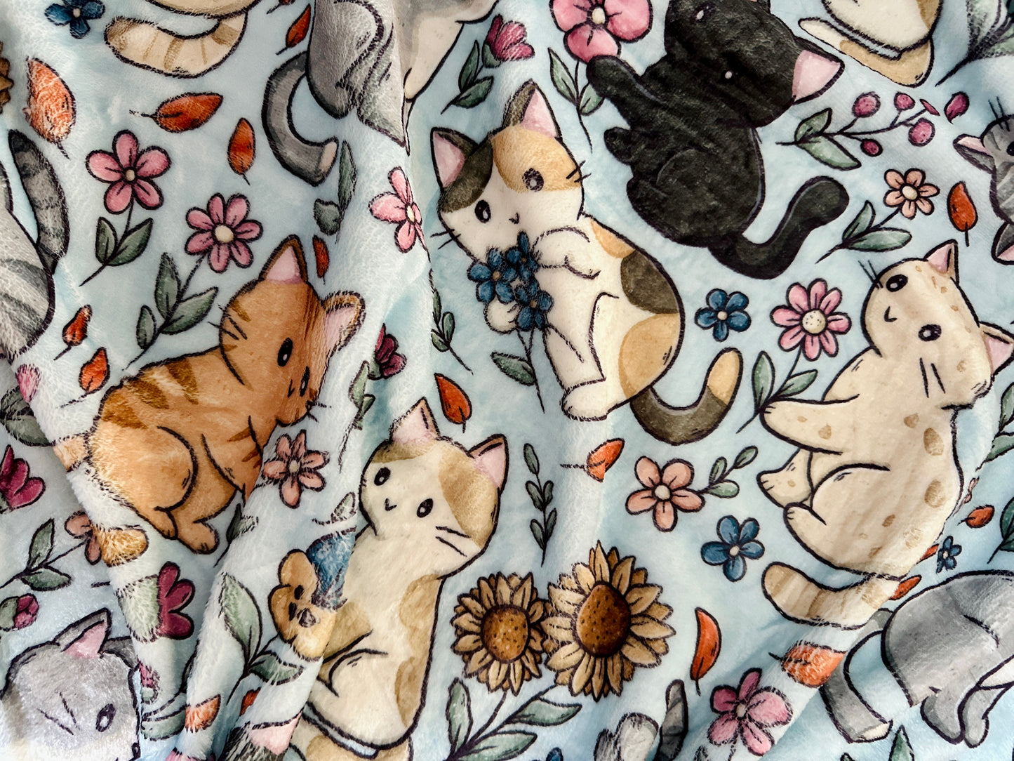 Cats & Flowers Blanket (Small)