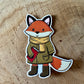 Autumn Fox Die Cut Sticker