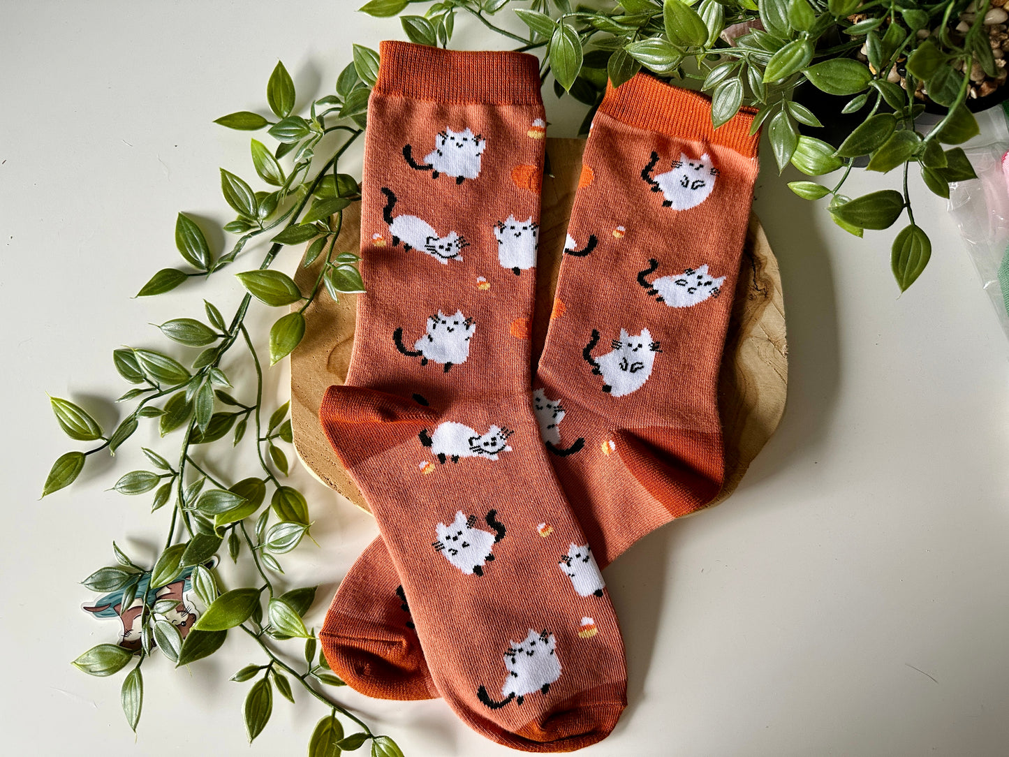 Ghost Cat Socken