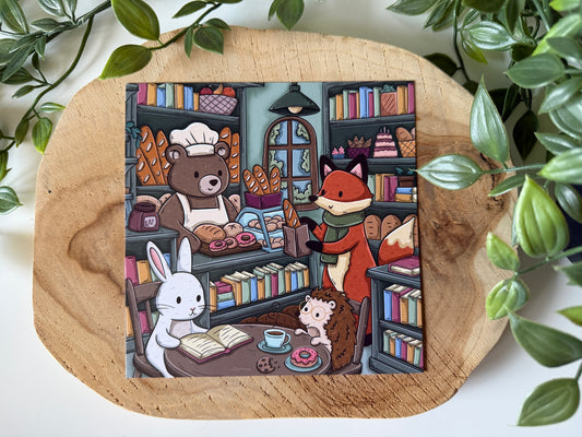 At The Book Café Postcard
