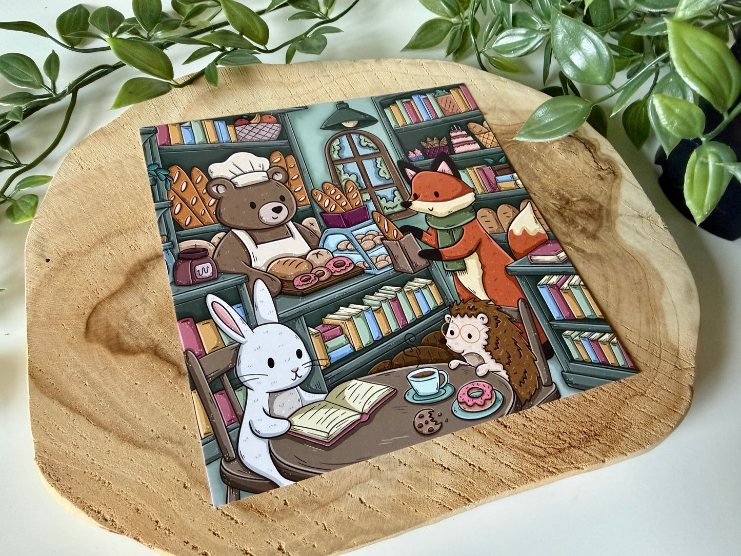 At The Book Café Postcard