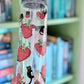 Schwarze Katzen und Erdbeeren Wasserflasche