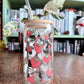 Cats & Strawberries Glass Tumbler