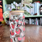 Cats & Strawberries Glass Tumbler