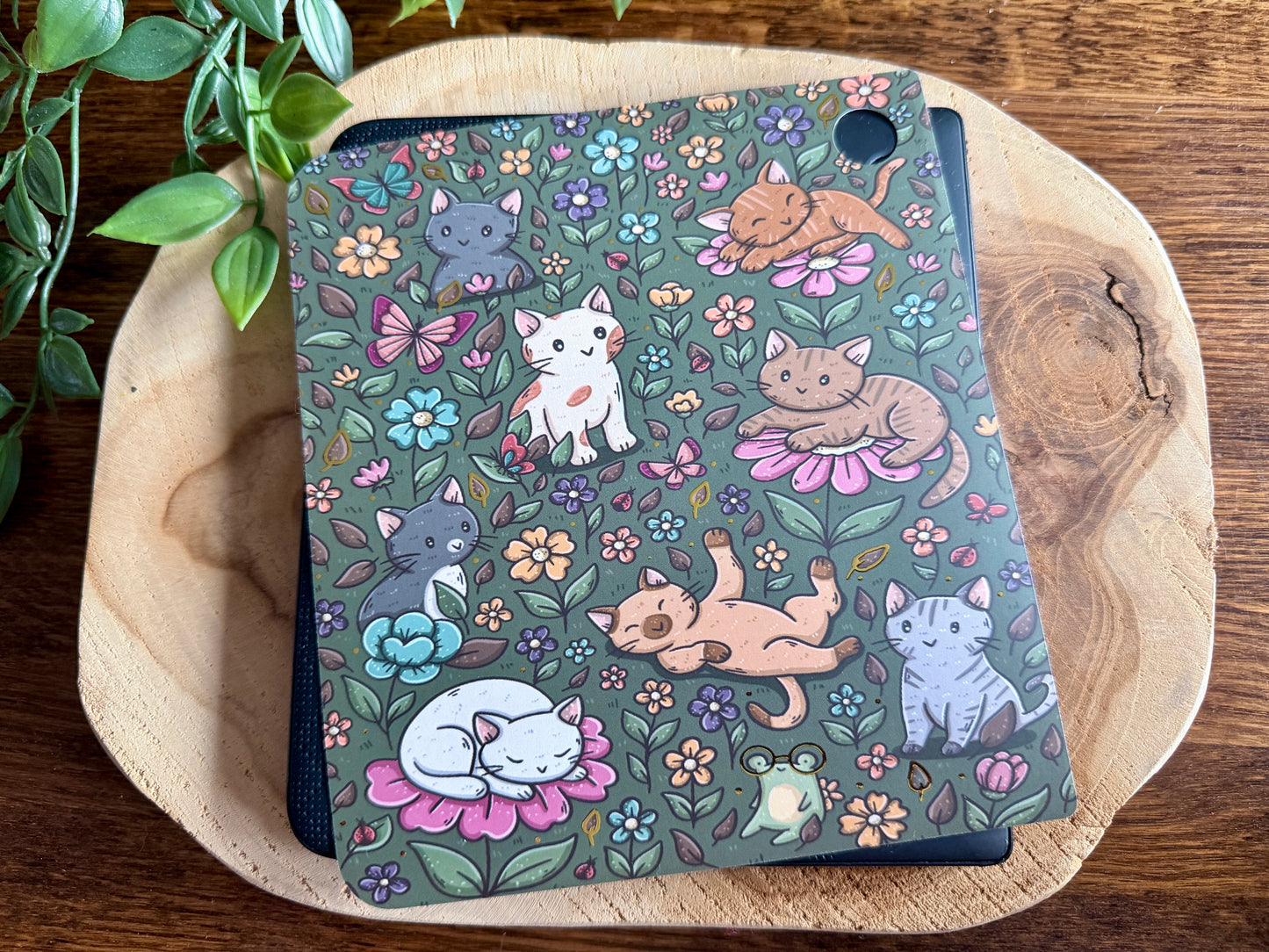 Insert pour liseuse Chats et fleurs