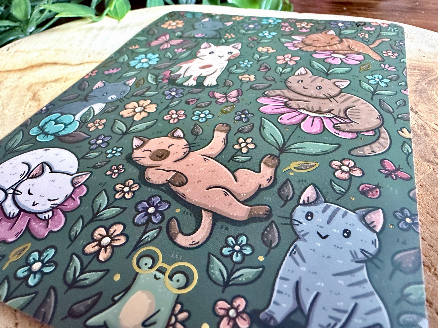 Insert pour liseuse Chats et fleurs