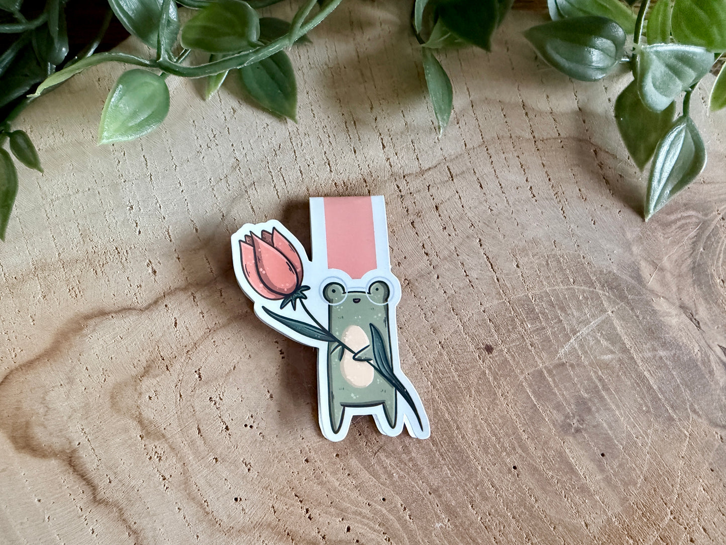 Froggie & Tulip Magnetic Bookmark