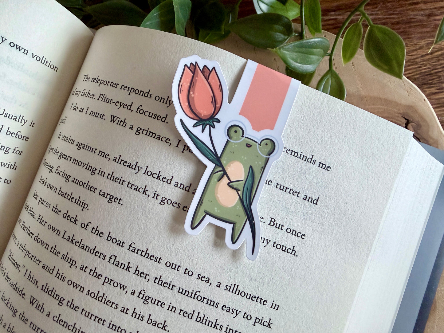 Froggie & Tulip Magnetic Bookmark