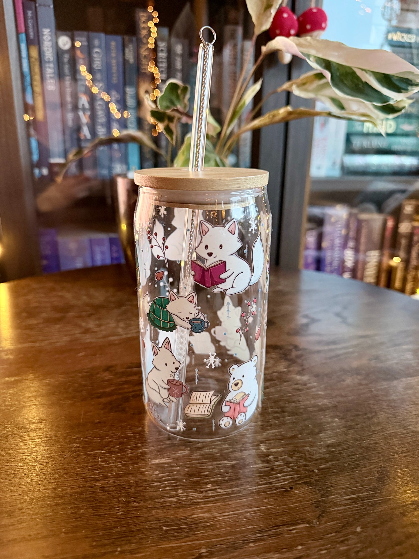 Cosy Winter Glass Tumbler