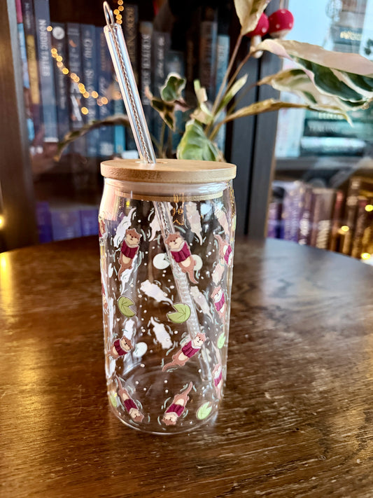 Floating Otter Glass Tumbler