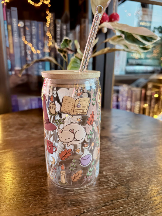 Cosy Witch Glass Tumbler