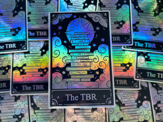 The TBR Holographic Die Cut Sticker