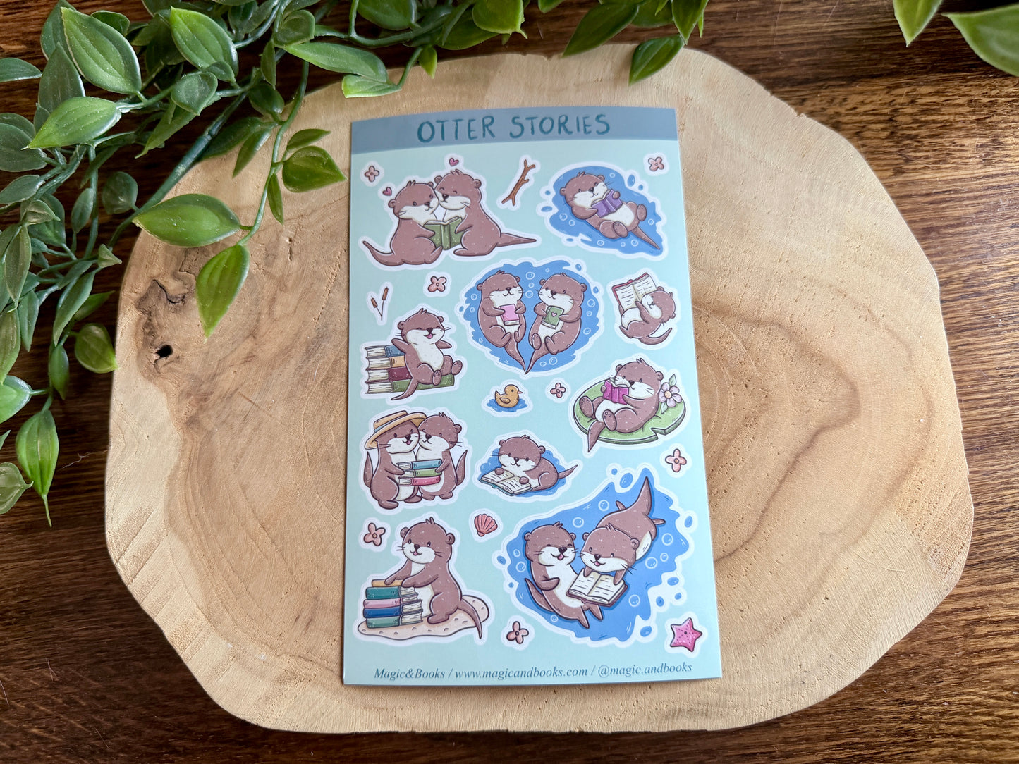 Otter Stories Sticker Sheet
