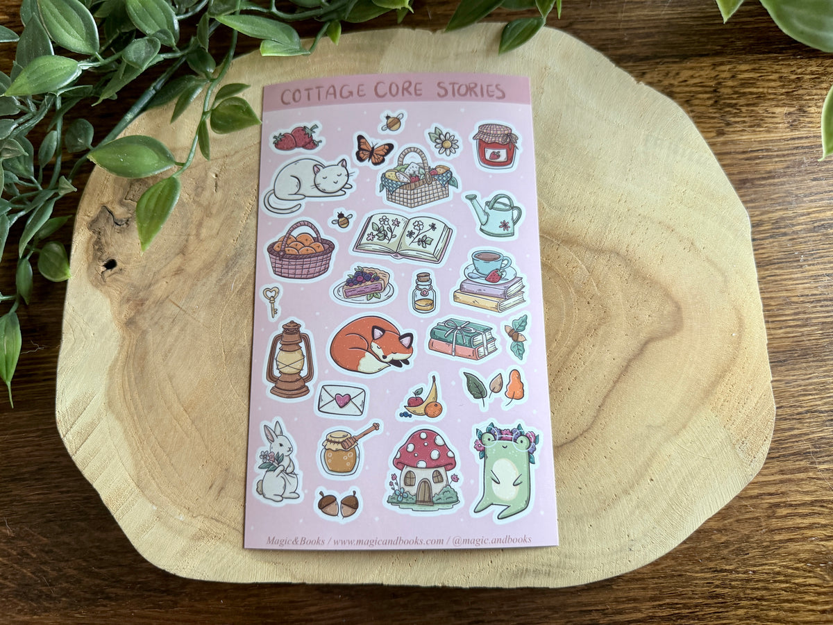Cottage Core Stories Sticker Sheet – Magic&Books