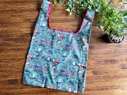 Woodland Critters Reusable Foldable Bag