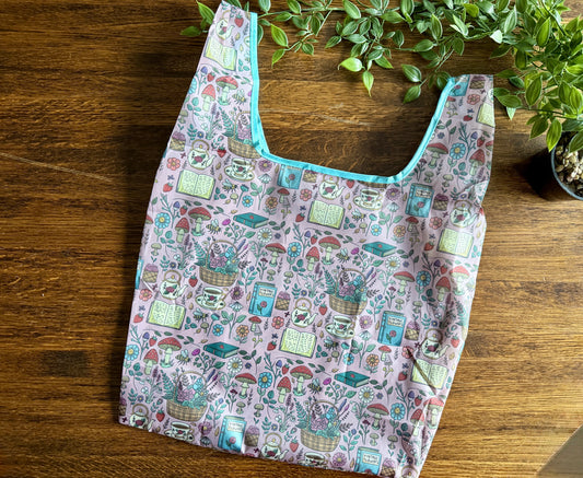 Cottage Core Reusable Foldable Bag