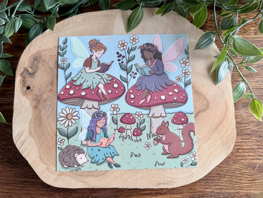 Reading Fairies Postcard