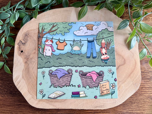 Laundry Day Postcard