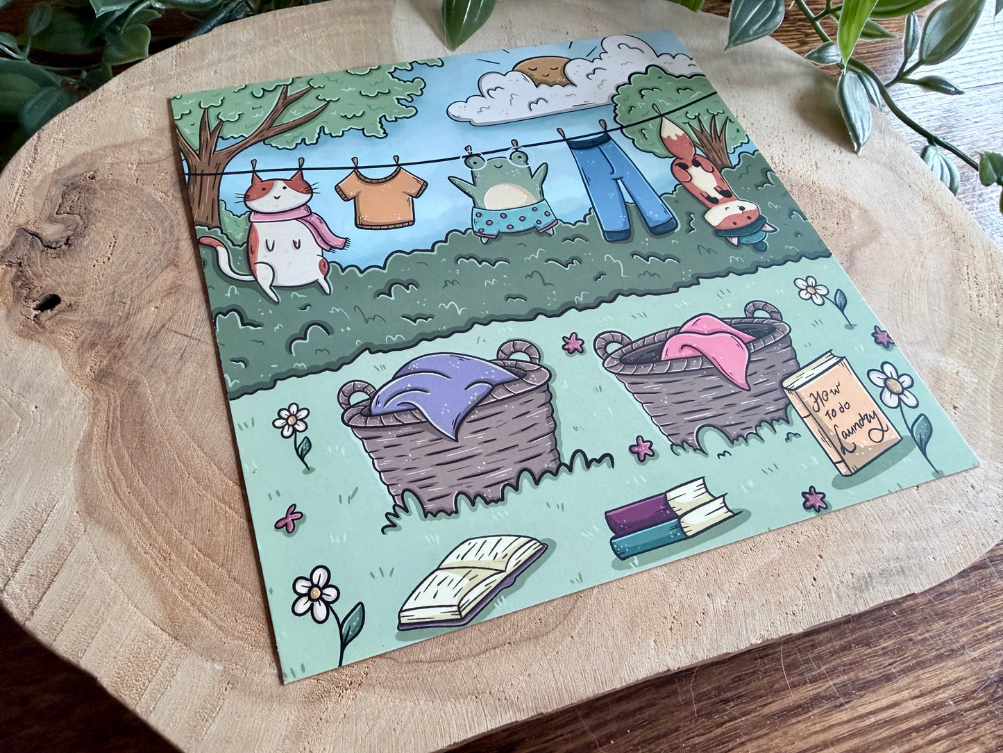 Laundry Day Postcard