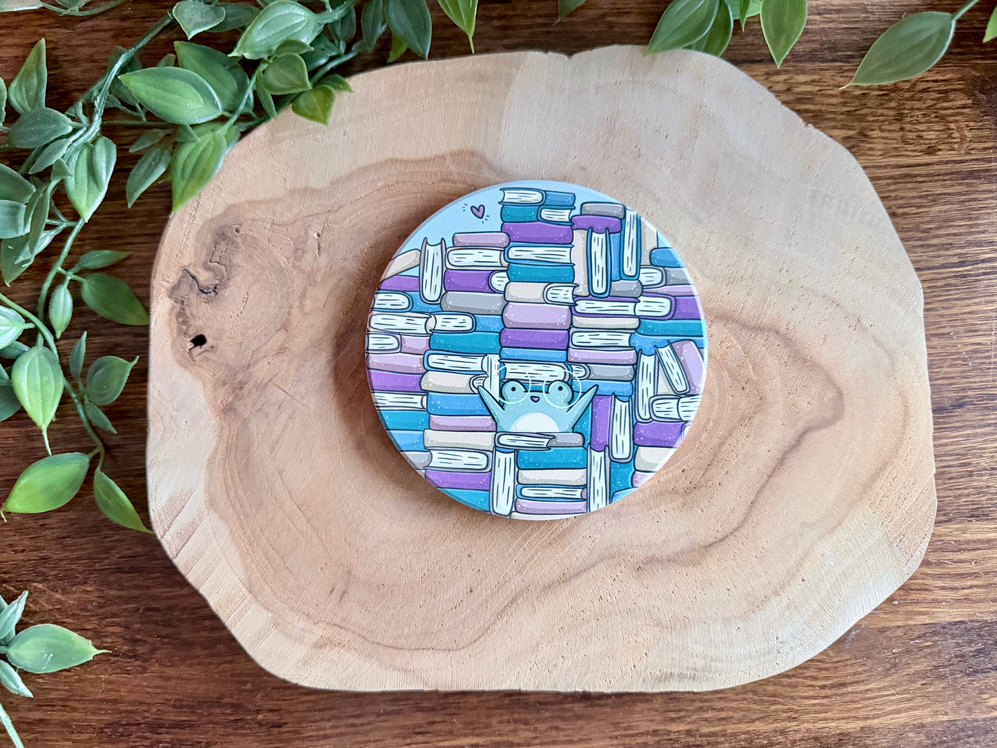 Frog Book Stack Coaster