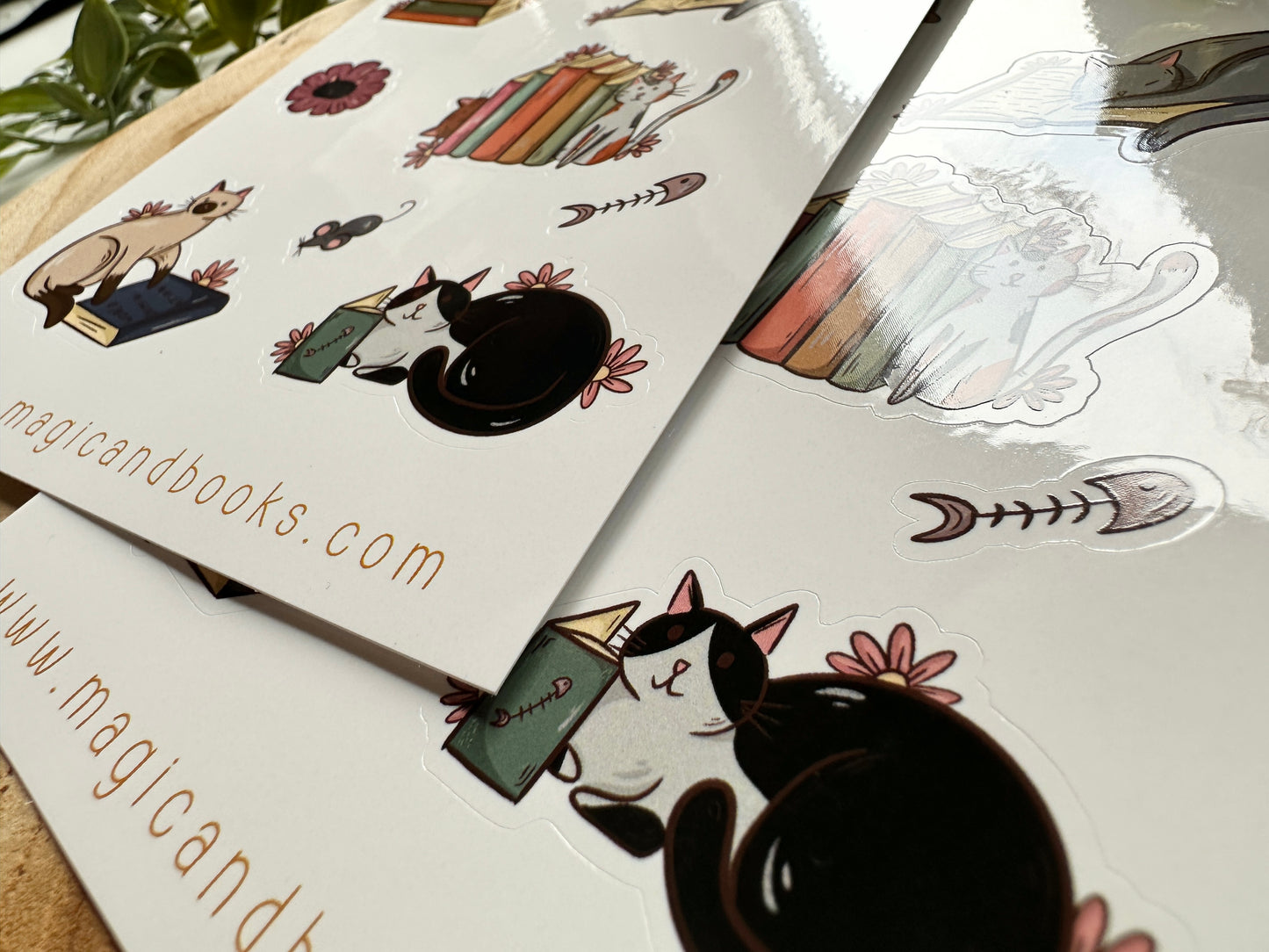 Cats & Books Aufkleberblatt