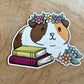 Autocollant découpé Flower Crown Guinea Pig