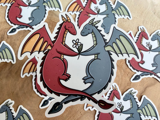 Love Birds Die Cut Sticker