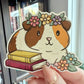 Autocollant découpé Flower Crown Guinea Pig