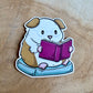 Autocollant découpé Reading Guinea Pig