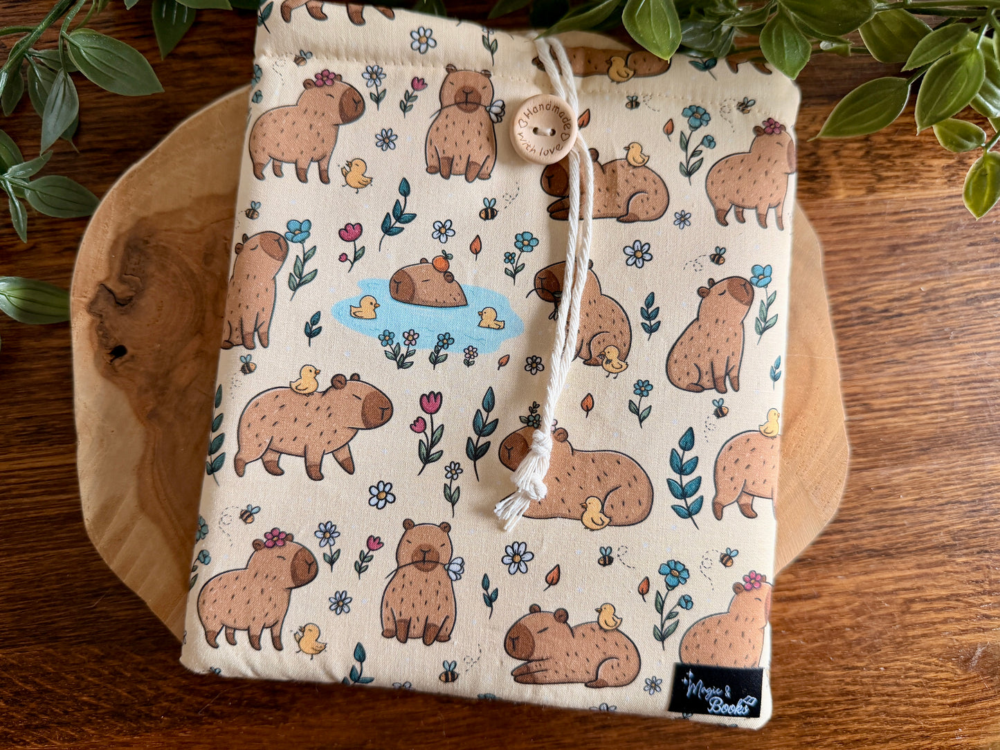 Housse de lecteur E-Reader Capybara and Tiny Duck (design personnel)