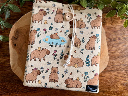 Capybara and Tiny Duck E-Reader Sleeve (Own Design)