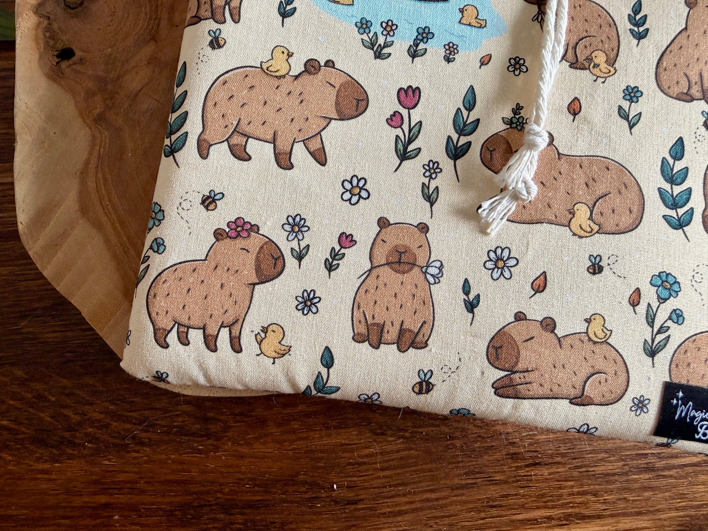Housse de lecteur E-Reader Capybara and Tiny Duck (design personnel)